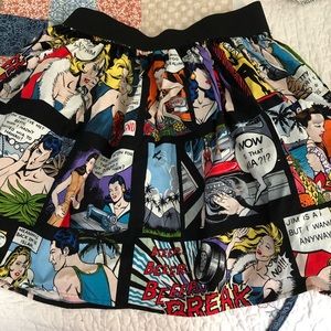 Pop art Skirt comic book skirt